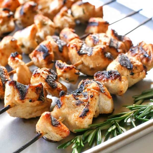 Rosemary Ranch Chicken Kabobs | The Girl Who Ate Everything