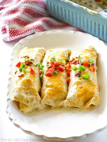 Chorizo Breakfast Enchiladas - The Girl Who Ate Everything