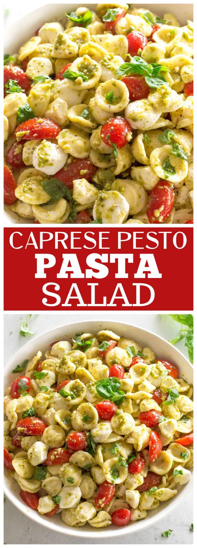 The Best Caprese Pasta Salad - The Girl Who Ate Everything