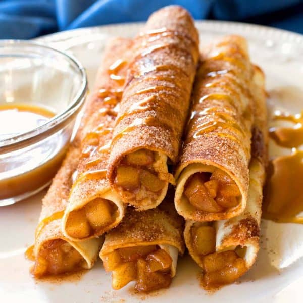 Creamy Caramel Apple Taquitos (VIDEO) - The Girl Who Ate Everything