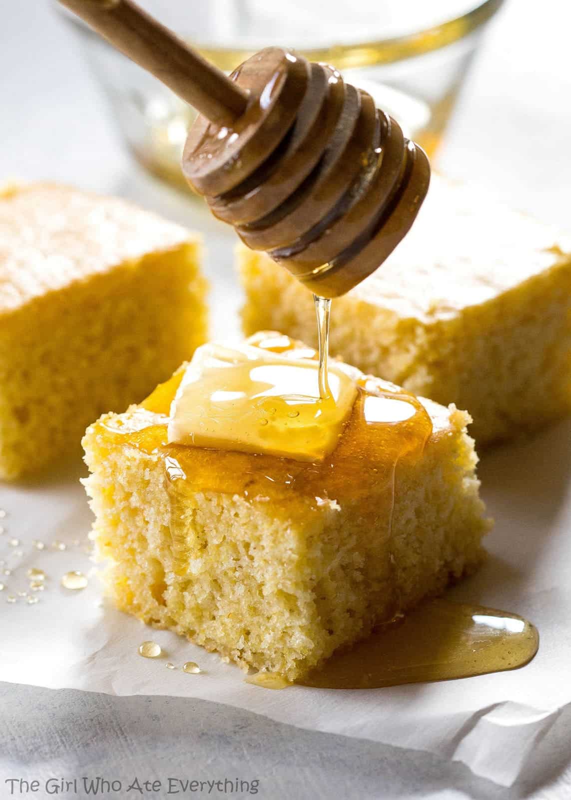 The Best Sweet Cornbread Recipe (+VIDEO) - The Girl Who Ate Everything