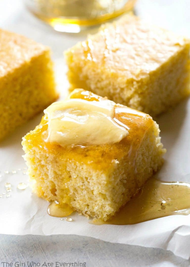 The Best Sweet Cornbread Recipe (+VIDEO) - The Girl Who Ate Everything