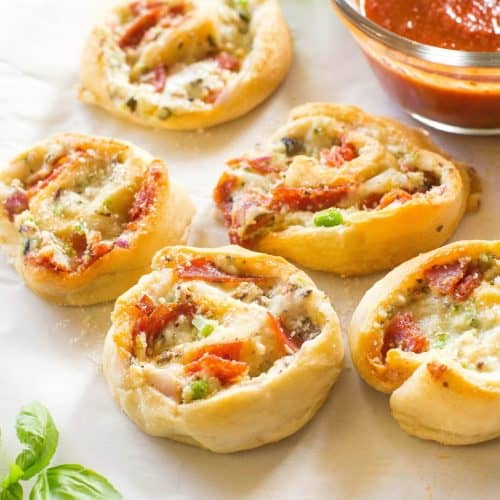 Calzone Pinwheels Appetizer - The Girl Who Ate Everything