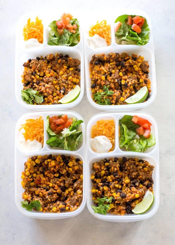 Cauliflower and Sweet Potato Burrito Bowls - The Girl Who Ate Everything