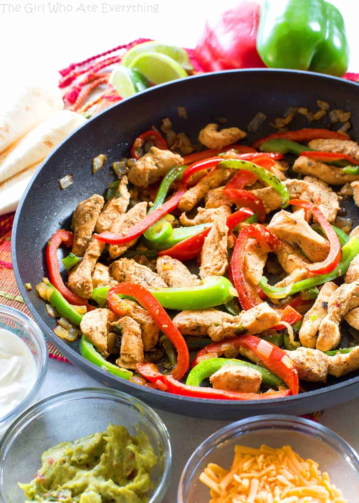 Classic Chicken Fajitas - The Girl Who Ate Everything