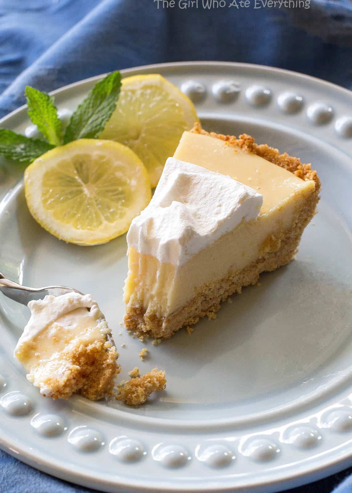 Easy Lemon Pie Recipe Dessert - The Girl Who Ate Everything