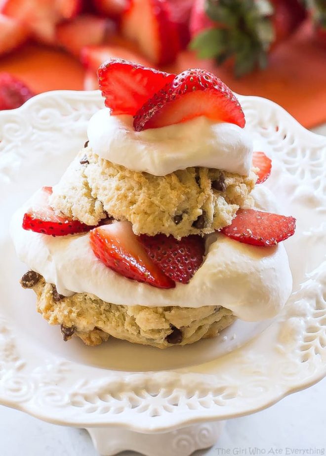 Chocolate Chip Strawberry Shortcake (+VIDEO) - The Girl Who Ate Everything