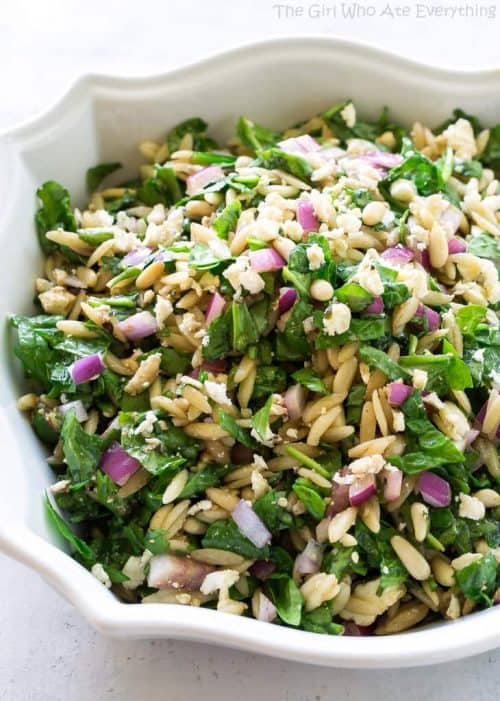 Spinach, Feta, and Orzo Salad | The Girl Who Ate Everything
