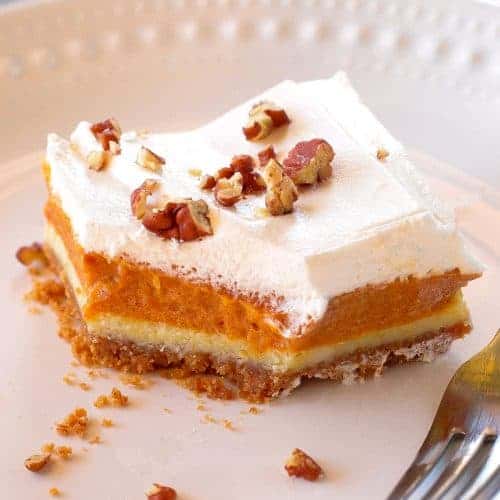 Pumpkin Pie Cheesecake Bars | The Girl Who Ate Everything