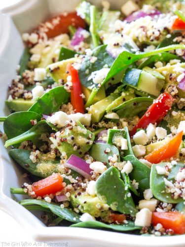 Spinach Quinoa Salad - The Girl Who Ate Everything