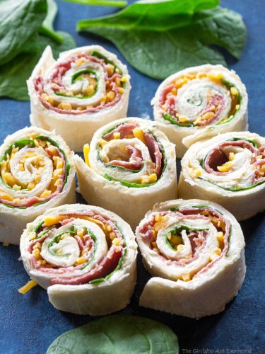 Roast Beef Horseradish Pinwheels - The Girl Who Ate Everything