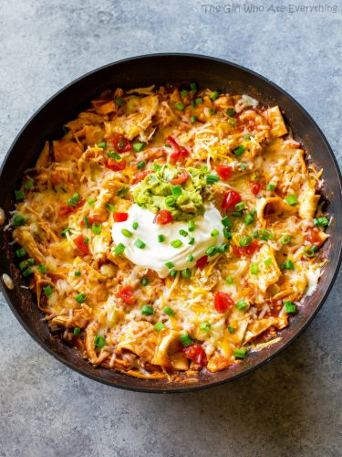 One-Pan Chicken Enchilada Skillet | The Girl Who Ate Everything