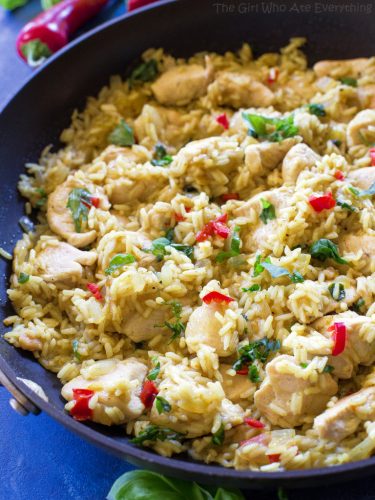 One Pan Coconut Curry Chicken and Rice - The Girl Who Ate Everything