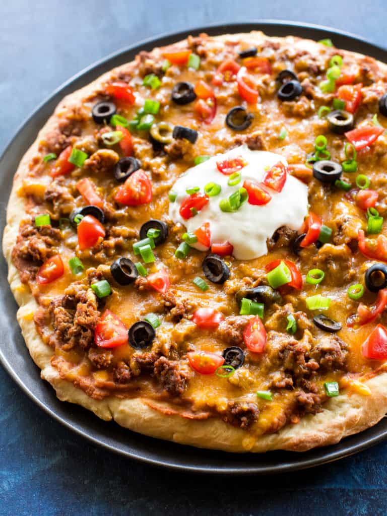 Taco Pizza Recipe - The Girl Who Ate Everything