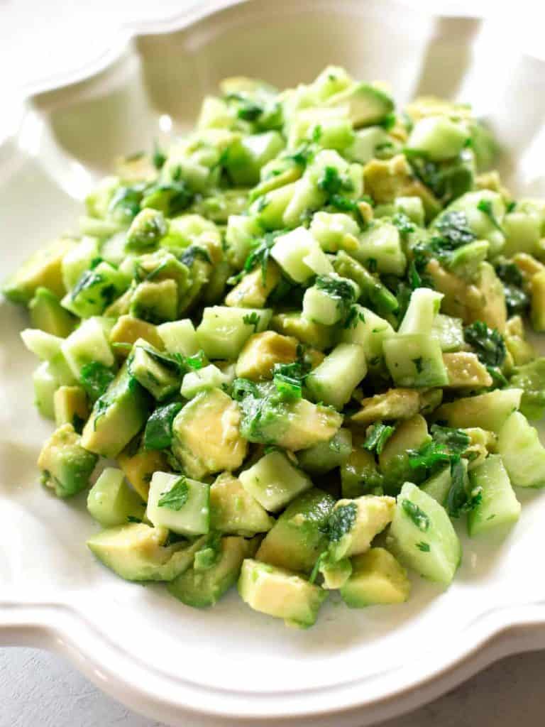 Avocado Cucumber Salad - The Girl Who Ate Everything