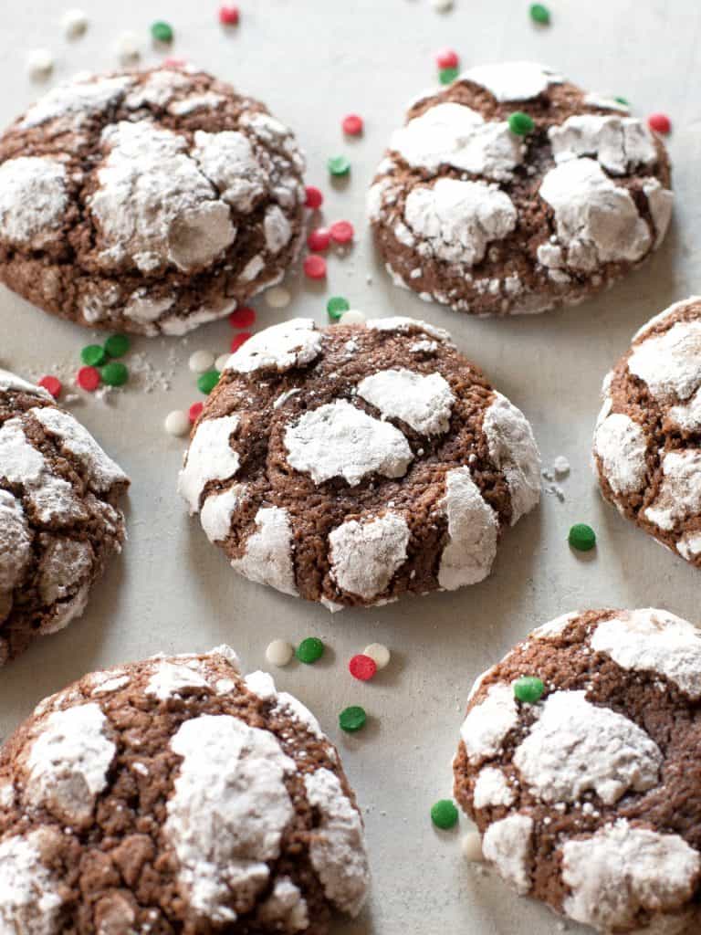 Chocolate Crinkle Cookies - The Girl Who Ate Everything