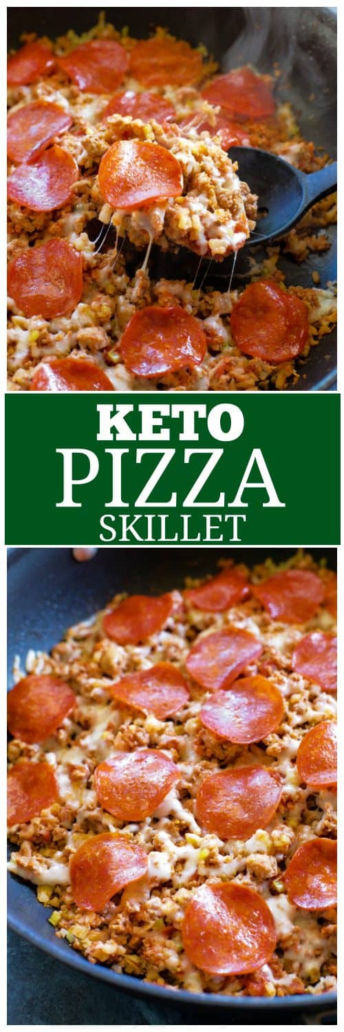 Keto Pizza Skillet Recipe - The Girl Who Ate Everything