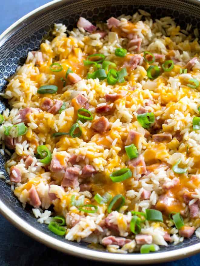 One-Pan Ham and Rice Skillet - The Girl Who Ate Everything