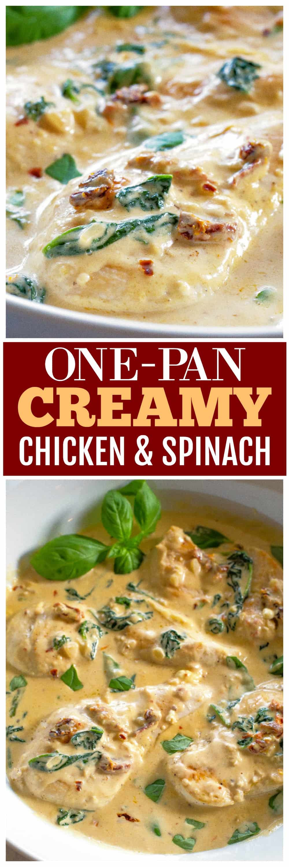 One-Pan Creamy Chicken and Spinach - The Girl Who Ate Everything