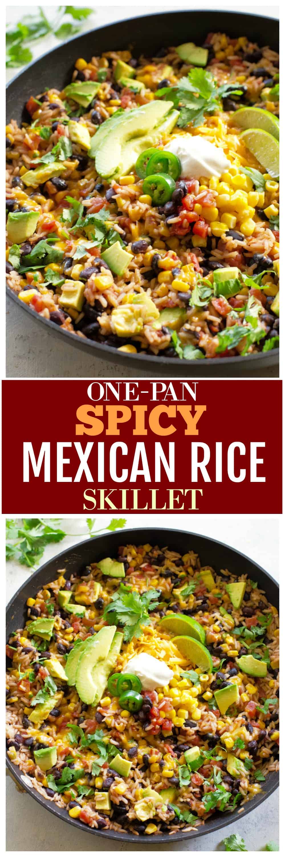 One-Pan Spicy Mexican Rice Skillet - The Girl Who Ate Everything