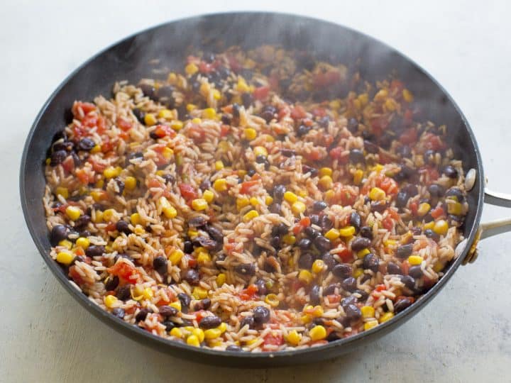 One-pan Spicy Mexican Rice Skillet - The Girl Who Ate Everything