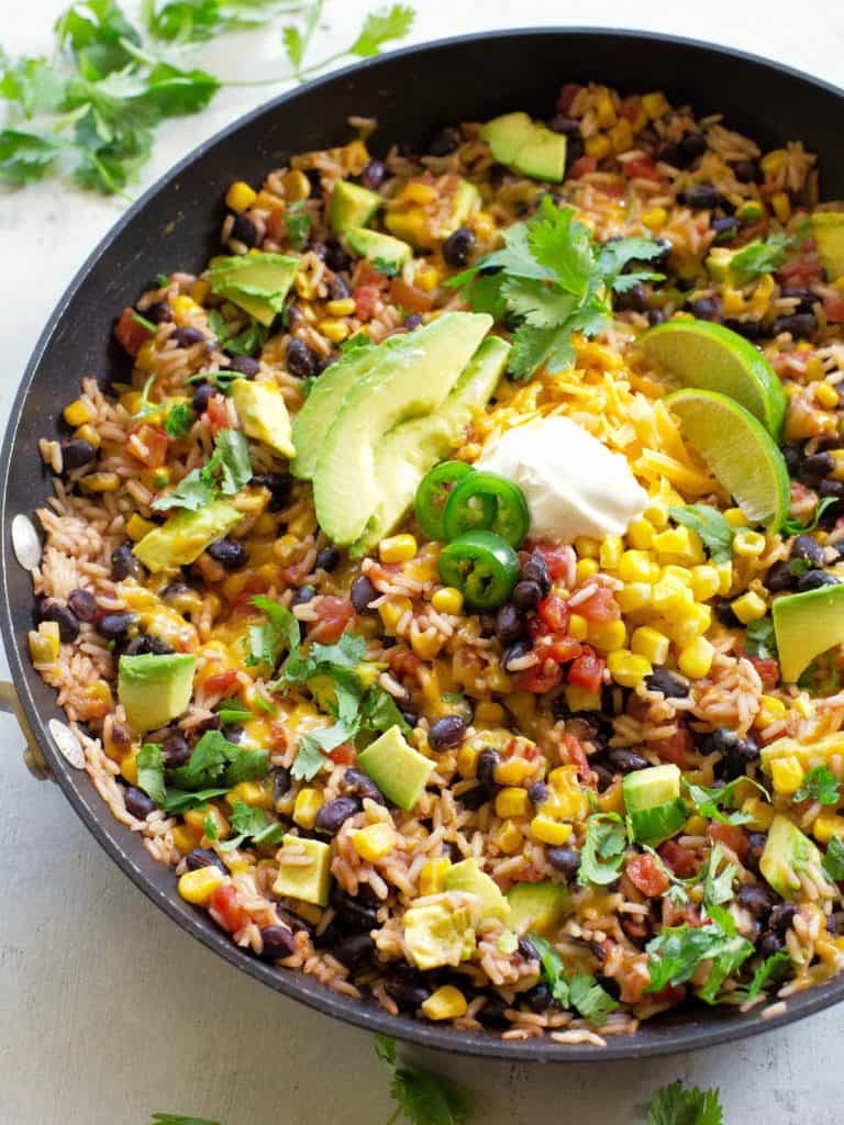 One-Pan Spicy Mexican Rice Skillet - The Girl Who Ate Everything