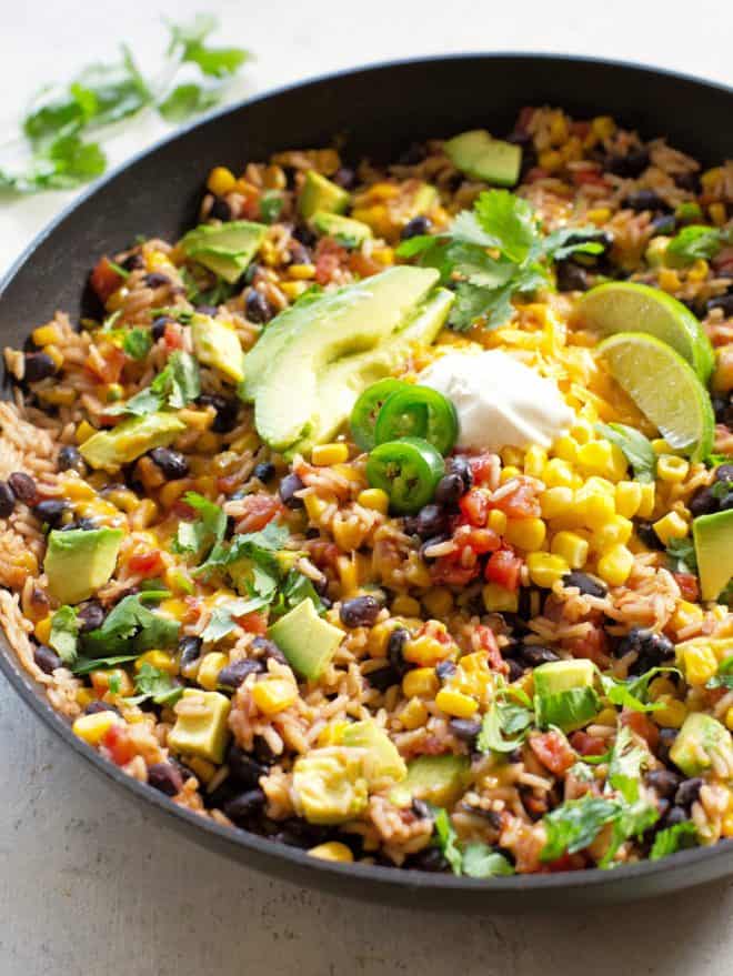 One-Pan Spicy Mexican Rice Skillet - The Girl Who Ate Everything