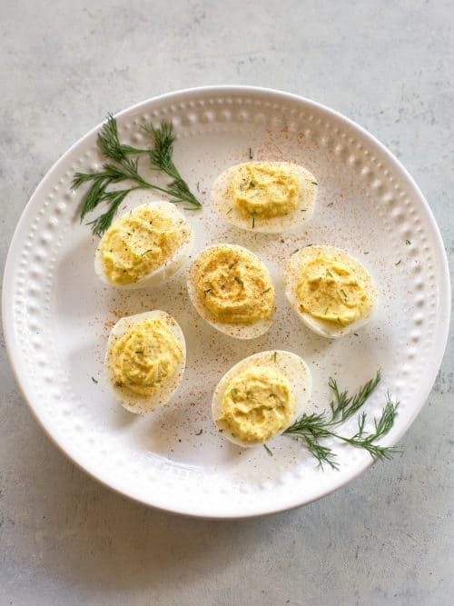 Horseradish Deviled Eggs - The Girl Who Ate Everything