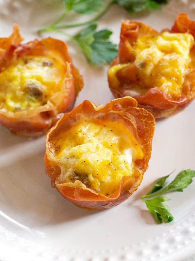 Prosciutto Sausage and Egg Cups - The Girl Who Ate Everything