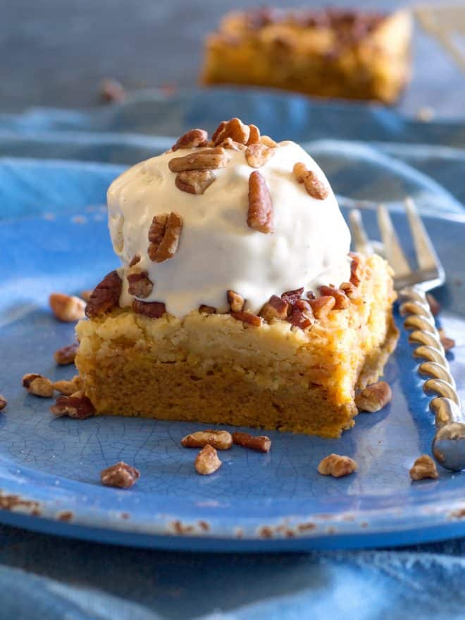 Easy Pumpkin Dump Cake - The Girl Who Ate Everything