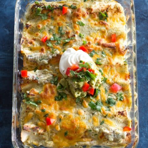 Low-carb Shrimp Enchiladas - The Girl Who Ate Everything