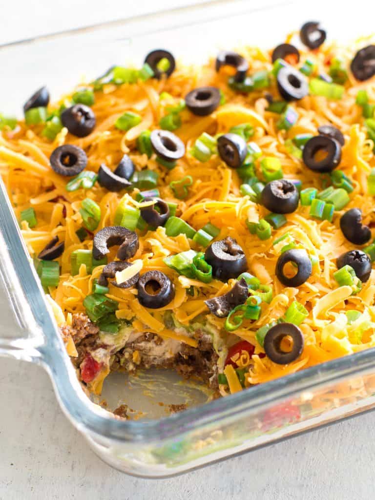 Keto Seven Layer Dip | The Girl Who Ate Everything