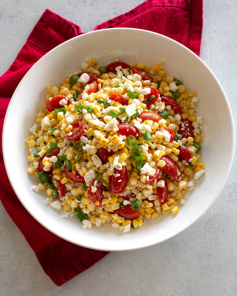 Corn Tomato and Feta Salad