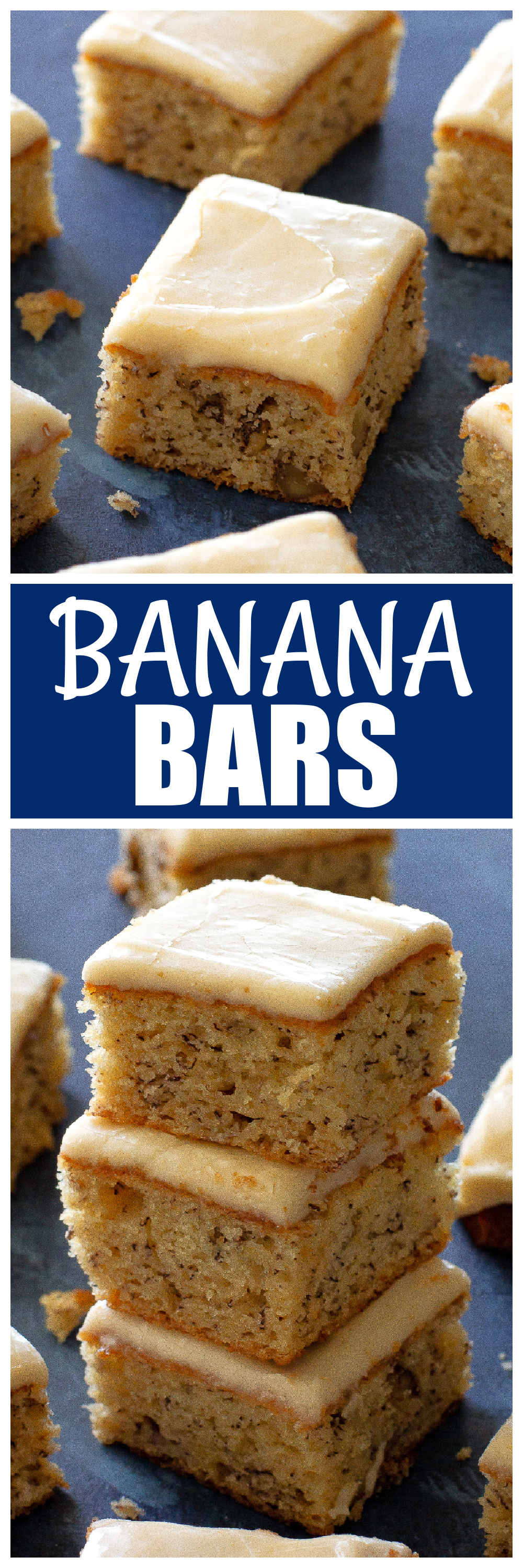 banana bars slice