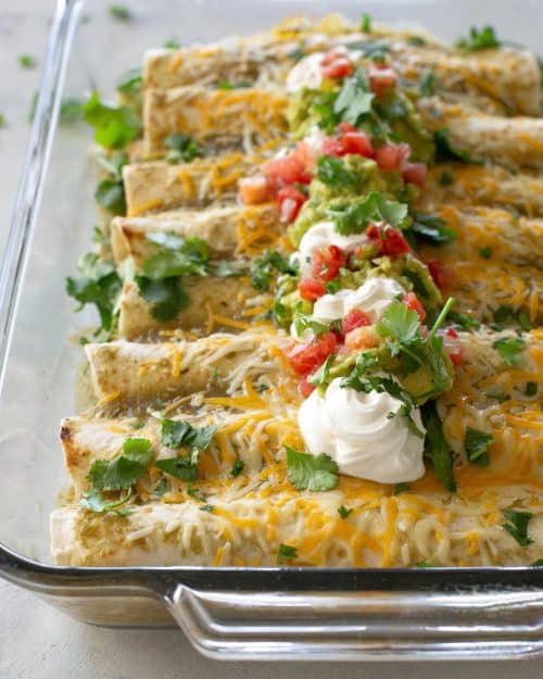 Chicken and Spinach Enchiladas - The Girl Who Ate Everything