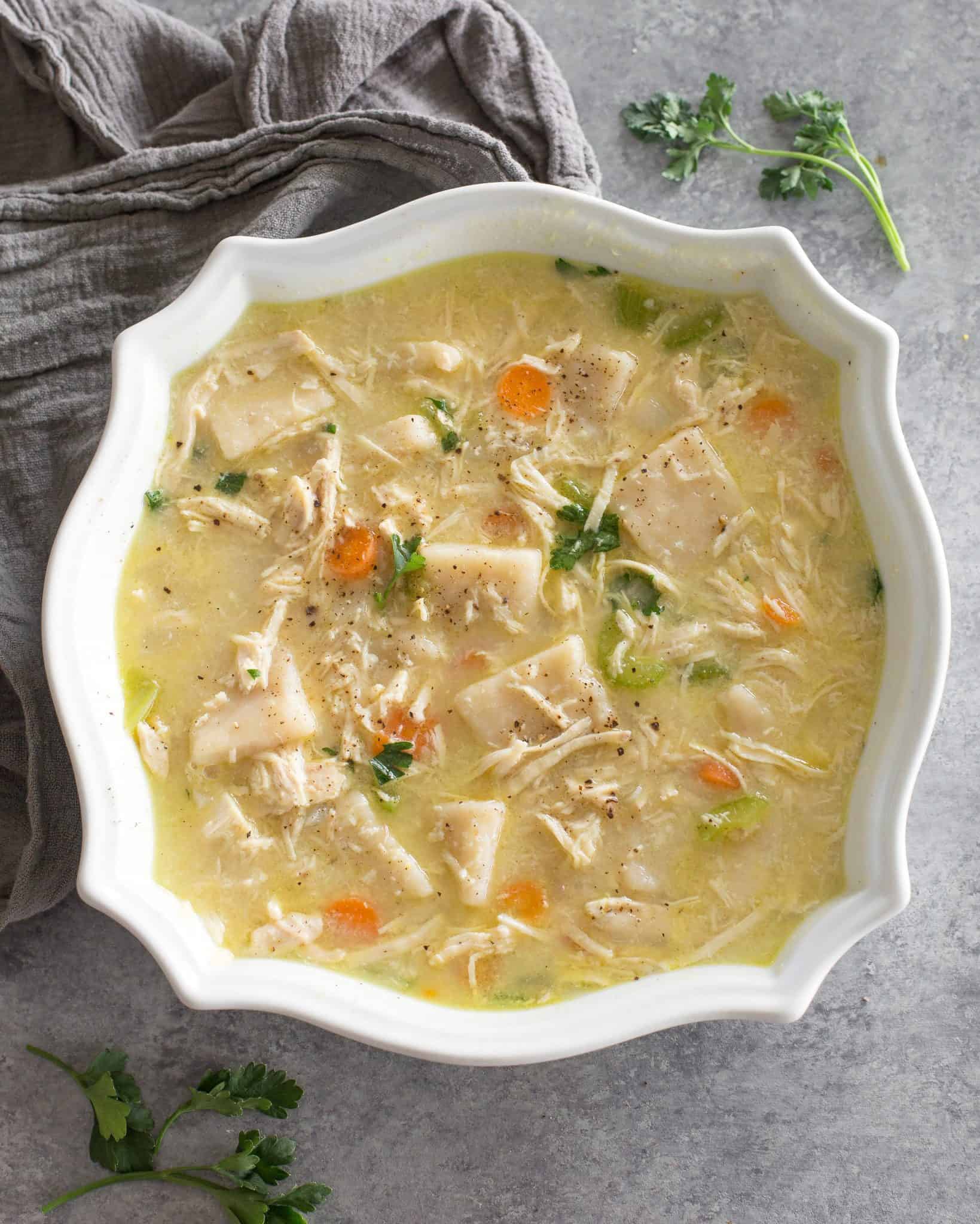 Easy Chicken and Dumplings Recipe Recipe (+VIDEO) - The Girl Who Ate ...