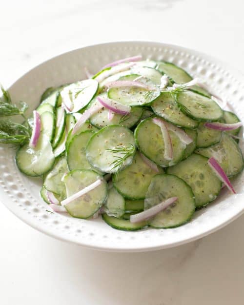 Creamy Cucumber Salad | The Girl Who Ate Everything