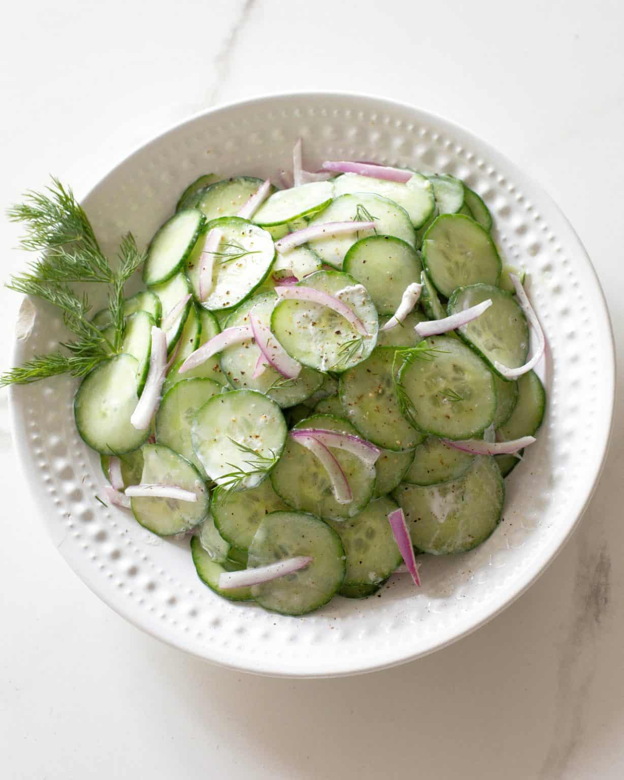 Creamy Cucumber Salad | The Girl Who Ate Everything