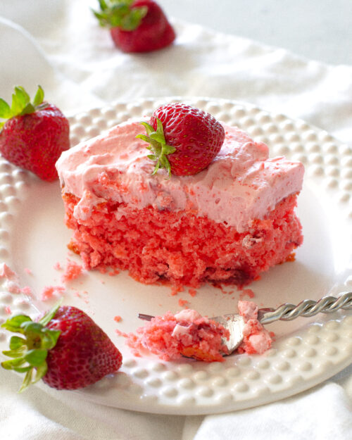 Strawberries and Cream Cake Recipe - The Girl Who Ate Everything