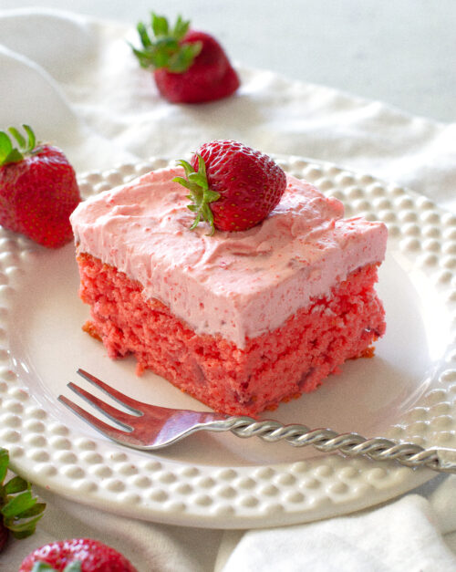 Strawberries and Cream Cake Recipe - The Girl Who Ate Everything