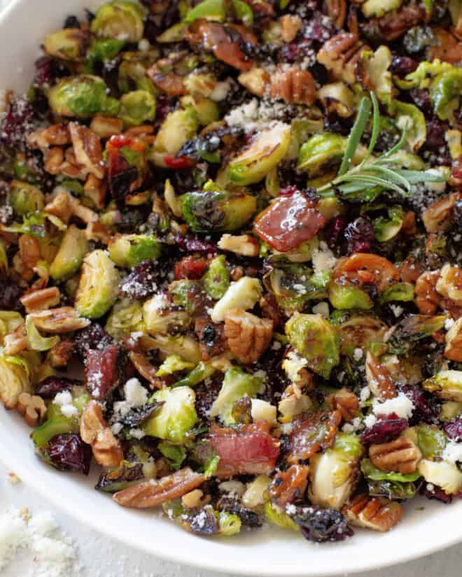 Warm Brussels Sprouts Salad - The Girl Who Ate Everything