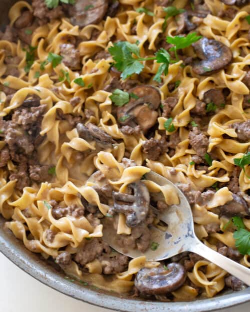 One-Pot Beef Stroganoff - The Girl Who Ate Everything