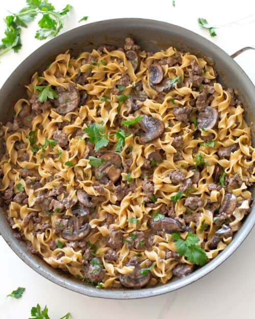 One-Pot Beef Stroganoff - The Girl Who Ate Everything
