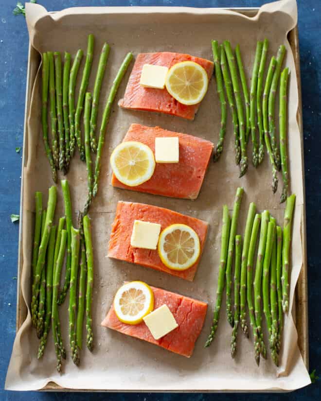 Sheet Pan Salmon And Asparagus - The Girl Who Ate Everything