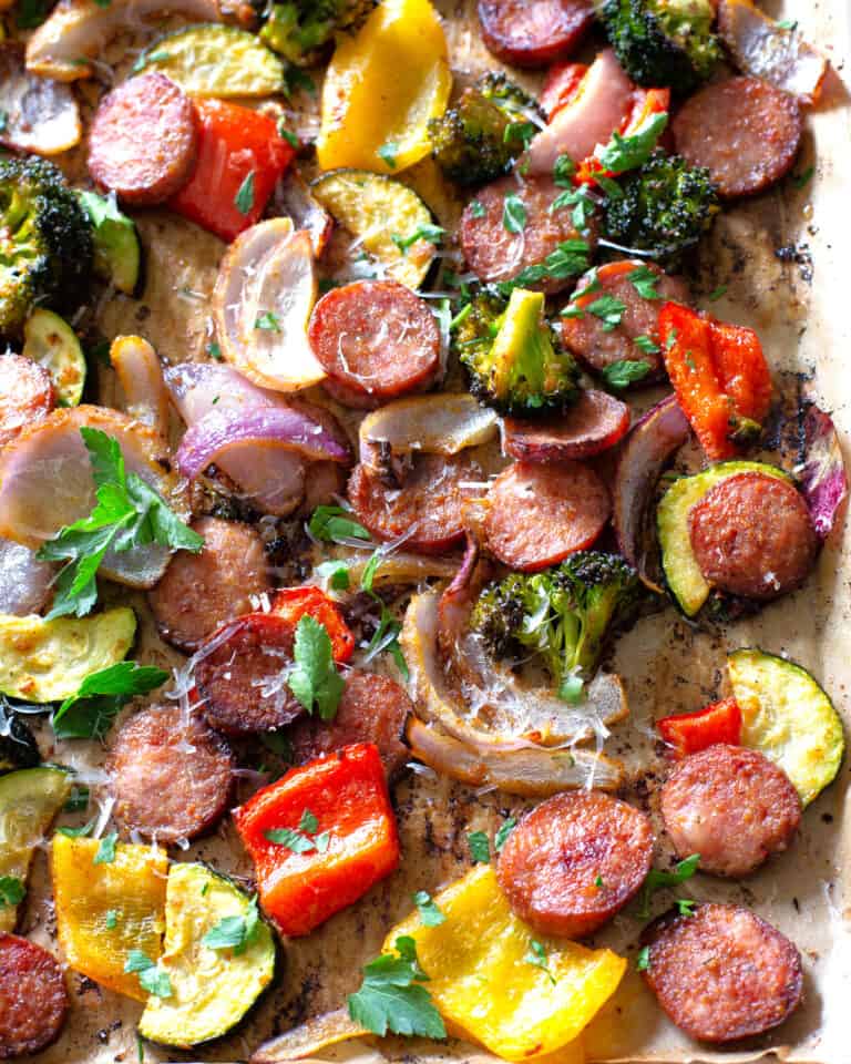 Sheet Pan Sausage And Veggies The Girl Who Ate Everything