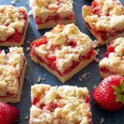 Strawberry Crumb Bars - The Girl Who Ate Everything