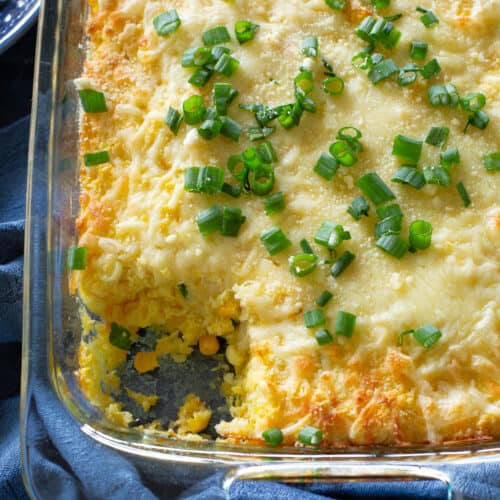 Cheesy Corn Casserole - The Girl Who Ate Everything