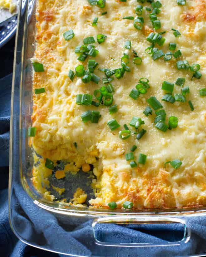 Cheesy Corn Casserole - The Girl Who Ate Everything