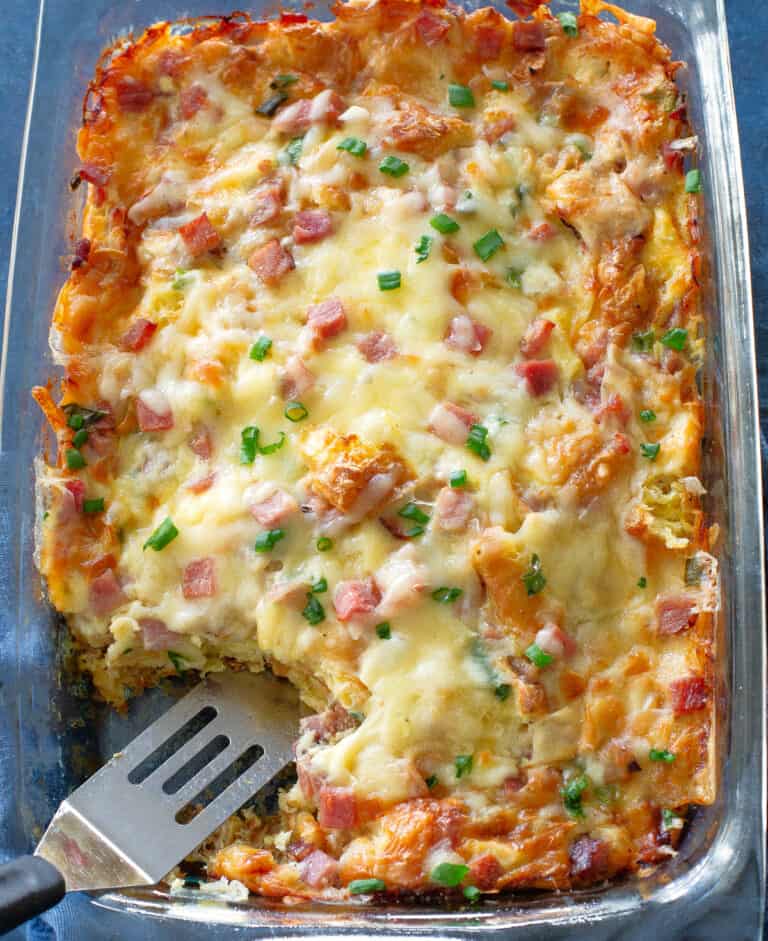 Ham and Swiss Croissant Casserole | The Girl Who Ate Everything