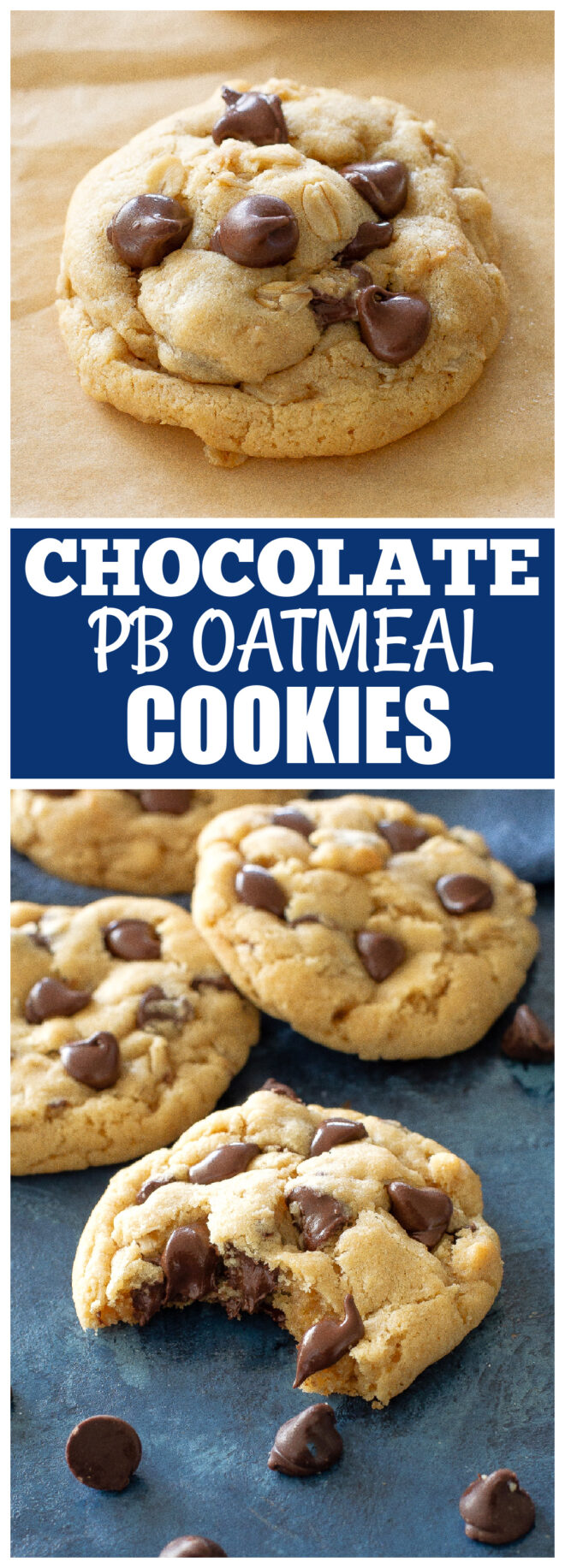 Peanut Butter Oatmeal Chocolate Chip Cookies - The Girl Who Ate Everything